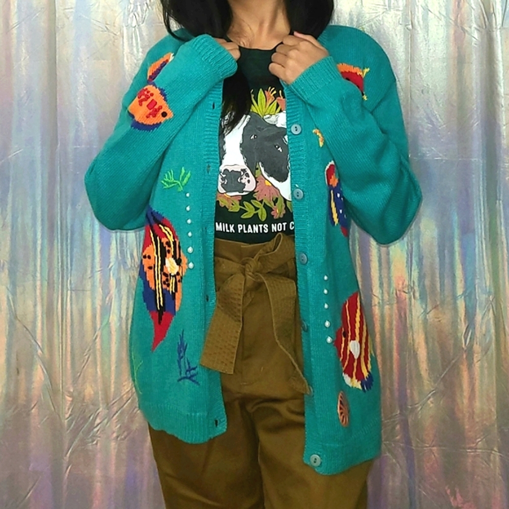 Kitschy Fish Cardigan